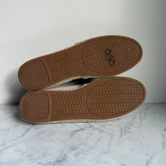 Michael Michael Kors Palm Leaf Sequin Espadrille Flats Beige Green Size 8 - Picture 10 of 11